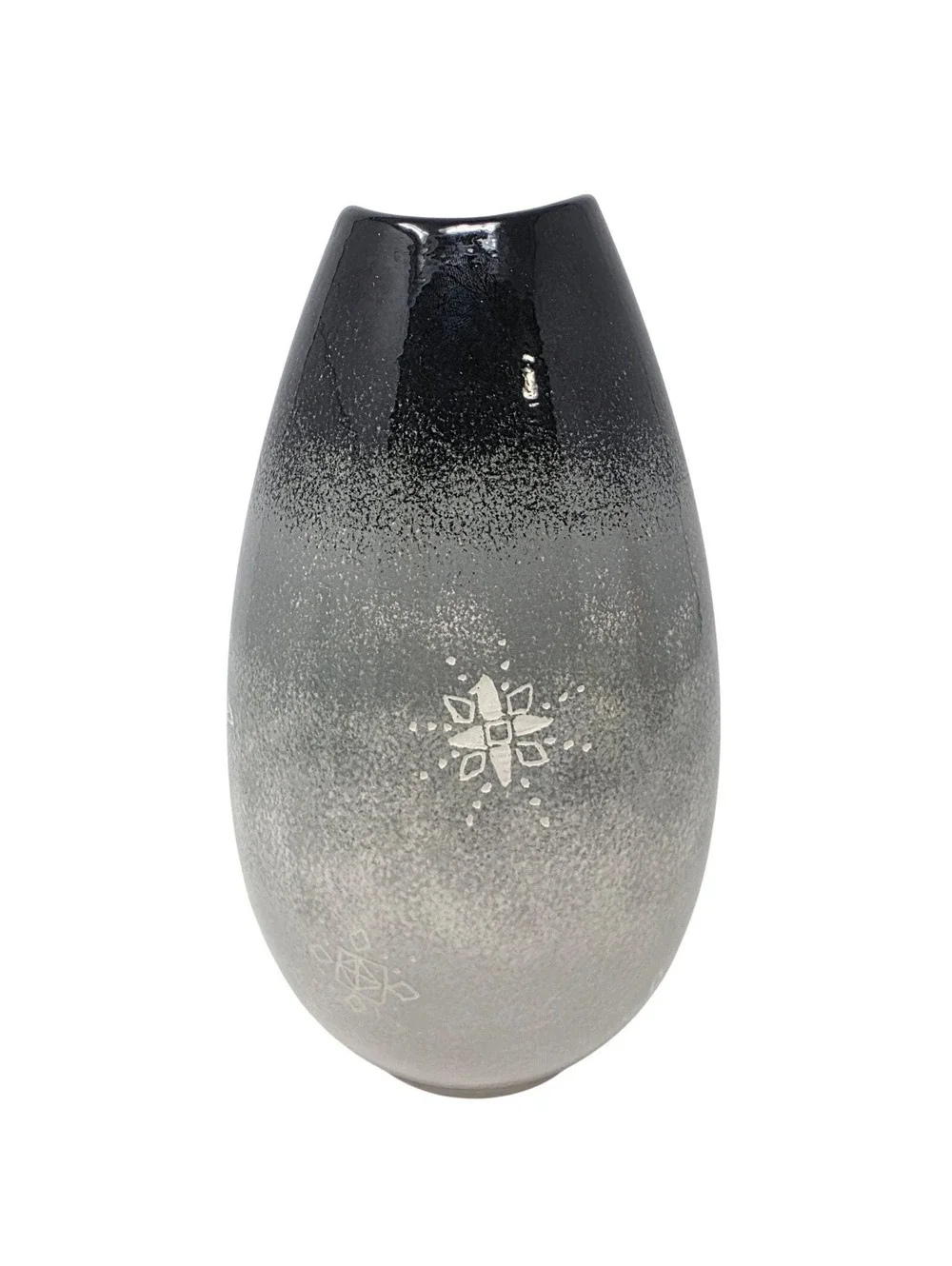 1961 Holland Mold Snowflake Vase Signed G.M. Mid Century Ceramic Pottery